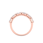 Load image into Gallery viewer, Anniversary ring with baguette white diamonds in rose gold with white diamonds of 2.03 ct in weight