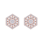 Load image into Gallery viewer, Stud earrings in white gold with white diamonds of 1.45 ct in weight