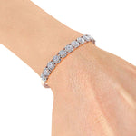 Load image into Gallery viewer, Diamond bracelet in yellow gold with white diamonds of 3.30 ct in weight