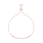 Load image into Gallery viewer, Bar necklace in rose gold with white diamonds of 0.31 in weight