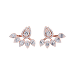 Load image into Gallery viewer, Pear duo earrings in rose gold with white diamonds of 1.85 ct in weight