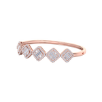 Load image into Gallery viewer, Diamond bangle in rose gold with white diamonds of 2.78 ct in weight