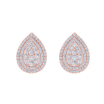 Load image into Gallery viewer, 3 in 1 earrings in rose gold with white diamonds of 0.85 ct in weight