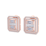 Load image into Gallery viewer, Beautiful Stud Earrings in white gold with white diamonds of 1.88 in weight