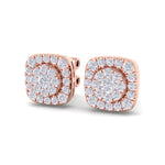 Load image into Gallery viewer, Elegant stud earrings in rose gold with white diamonds of 0.51 ct in weight