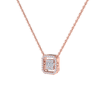 Load image into Gallery viewer, Square necklace in rose gold with white diamonds of 0.59 ct in weight