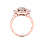 Load image into Gallery viewer, Diamond flower ring in rose gold with white diamonds of 1.52 ct in weight