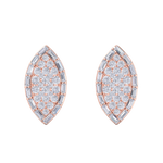Load image into Gallery viewer, Marquise stud earrings in yellow gold with white diamonds of 1.67 ct in weight