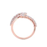 Load image into Gallery viewer, Intertwined ring in rose gold with white diamonds of 1.20 ct in weight