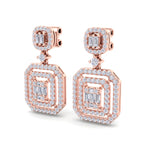 Load image into Gallery viewer, Beautiful Earrings in rose gold with white diamonds of 0.83 in weight