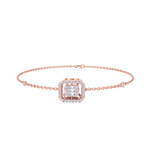 Load image into Gallery viewer, Square bracelet in rose gold with white diamonds of 0.34 ct in weight