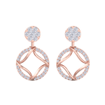 Load image into Gallery viewer, Drop earrings in yellow gold with white diamonds of 1.14 ct in weight
