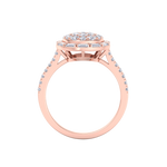 Load image into Gallery viewer, Round cluster ring in white gold with white diamonds of 0.92 ct in weight