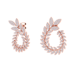 Load image into Gallery viewer, Leaf earrings in yellow gold with white diamonds of 1.91 ct in weight