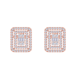 Load image into Gallery viewer, Square stud earrings in yellow gold with white diamonds of 1.83 ct in weight