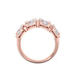 Load image into Gallery viewer, Triple band hearts ring in white gold with white diamonds of 3.24 ct in weight