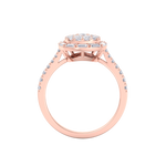 Load image into Gallery viewer, Pear cluster ring in yellow gold with white diamonds of 1.01 ct in weight