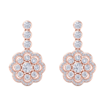 Load image into Gallery viewer, Drop earrings in white gold with white diamonds of 1.77 ct in weight