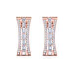 Load image into Gallery viewer, Diamond earrings in rose gold with white diamonds of 1.13 ct in weight