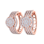 Load image into Gallery viewer, Beautiful Stud Earrings in rose gold with white diamonds of 1.12 in weight