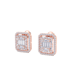 Load image into Gallery viewer, Beautiful Stud Earrings in rose gold with white diamonds of 1.78 in weight