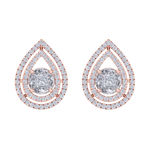 Load image into Gallery viewer, Pear shaped stud earrings in white gold with white diamonds of 1.03 ct in weight