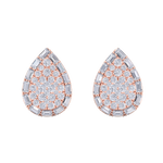 Load image into Gallery viewer, Drop cluster earrings in white gold with white diamonds of 1.55 ct in weight