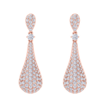 Load image into Gallery viewer, Diamond chandelier earrings in yellow gold with white diamonds of 1.73 ct in weight
