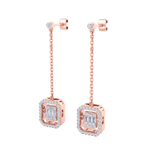 Load image into Gallery viewer, Diamond drop earrings in yellow gold with white diamonds of 0.69 ct in weight