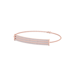 Load image into Gallery viewer, Bar diamond bracelet in rose gold with white diamonds of 0.93 ct in weight