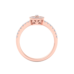 Load image into Gallery viewer, Pear ring in yellow gold with white diamonds of 0.68 ct in weight