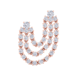 Load image into Gallery viewer, Duo diamond earrings in yellow gold with white diamonds of 2.44 ct in weight