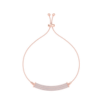 Load image into Gallery viewer, Diamond bar bolo necklace in rose gold with white diamonds of 0.93 ct in weight