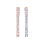 Load image into Gallery viewer, Diamond eternity hoop earrings in yellow gold with white diamonds of 2.92 ct in weight