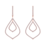 Load image into Gallery viewer, Chandelier earrings in white gold with white diamonds of 1.79 ct in weight