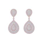 Load image into Gallery viewer, Diamond chandelier earrings in rose gold with white diamonds of 8.15 ct in weight