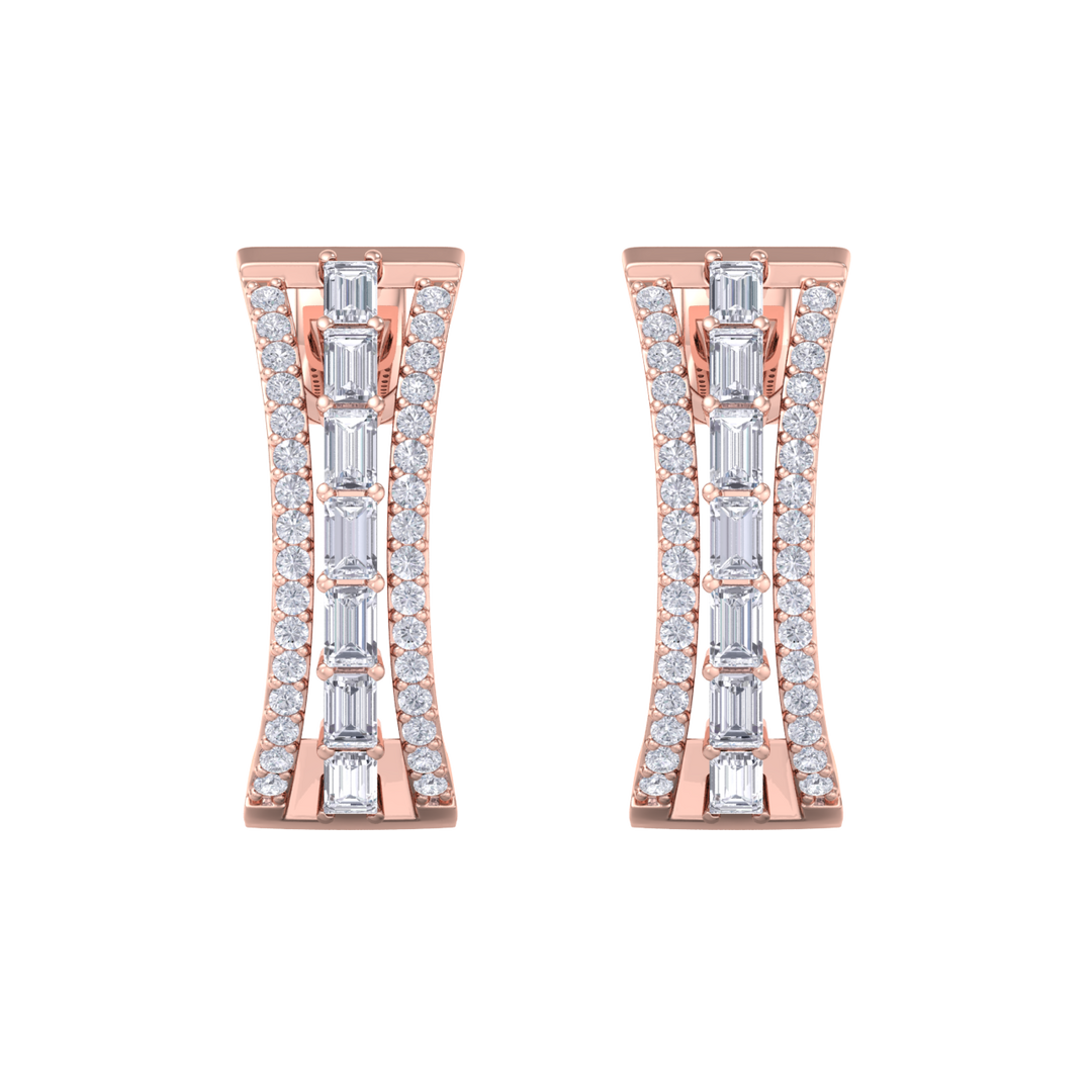 Diamond earrings in white gold with white diamonds of 1.13 ct in weight