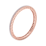 Load image into Gallery viewer, Classic diamond bangle with hearts in rose gold with white diamonds of 13.60 ct in weight