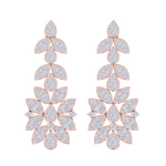 Load image into Gallery viewer, Chandelier earrings in yellow gold with white diamonds of 3.03 ct in weight