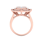 Load image into Gallery viewer, Grande square diamond ring in rose gold with white diamonds of 1.36 ct in weight