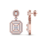 Load image into Gallery viewer, Beautiful Earrings in rose gold with white diamonds of 0.83 in weight