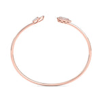 Load image into Gallery viewer, Diamond cuff bracelet in yellow gold with white diamonds of 0.56 ct in weight