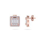 Load image into Gallery viewer, Beautiful Earrings in rose gold with white diamonds of 0.65 ct in weight