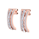 Load image into Gallery viewer, Diamond earrings in rose gold with white diamonds of 1.13 ct in weight