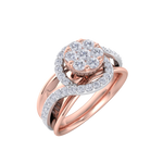 Load image into Gallery viewer, Solitaire ring in yellow gold with white diamonds of 0.50 ct in weight