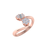 Load image into Gallery viewer, Beautiful ring in rose gold with white diamonds of 0.23 ct in weight