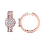 Load image into Gallery viewer, Beautiful Stud Earrings in rose gold with white diamonds of 1.12 in weight