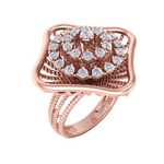 Load image into Gallery viewer, Statement ring in white gold with white diamonds of 0.98 ct in weight