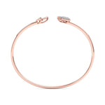 Load image into Gallery viewer, Beautiful cuff bracelet in rose gold with white diamonds of 0.52 ct in weight