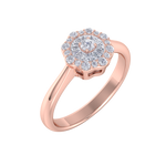 Load image into Gallery viewer, Diamond ring in yellow gold with white diamonds of 0.32 ct in weight
